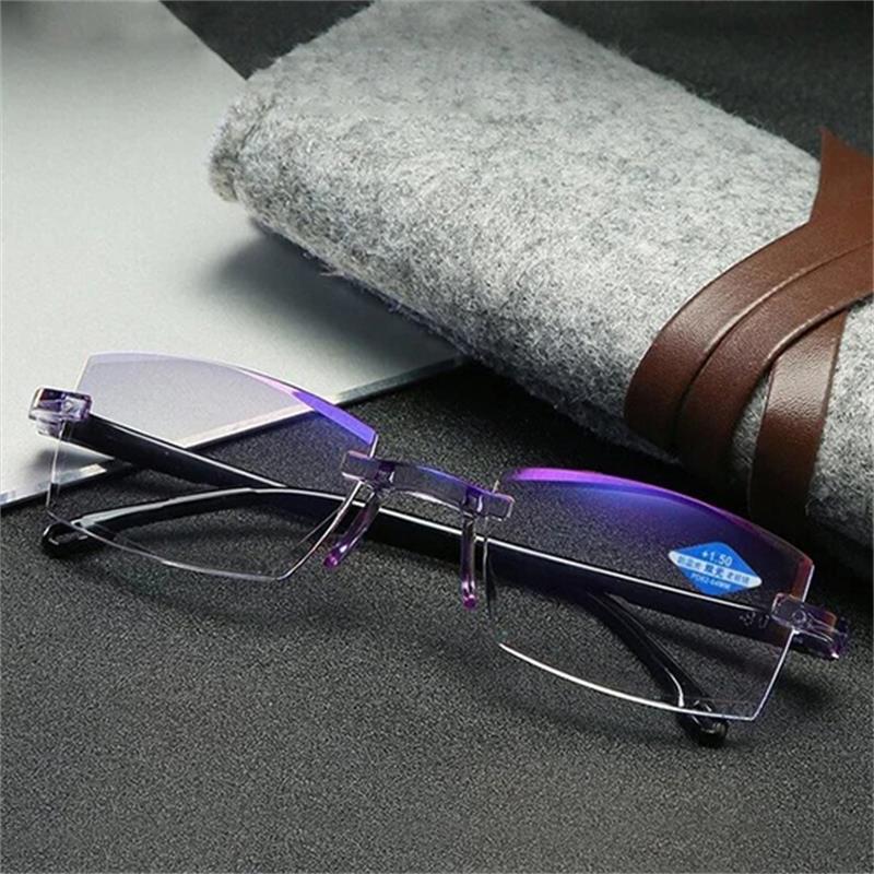 Unisex Blaulichtfilter Brille mit multifokalen Gläsern für klare Sicht und optimalen Augenschutz.