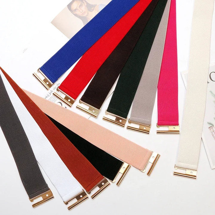 Eleganter Damen Stretch-Taillengürtel für schlanke Silhouette, dehnbar und vielseitig.