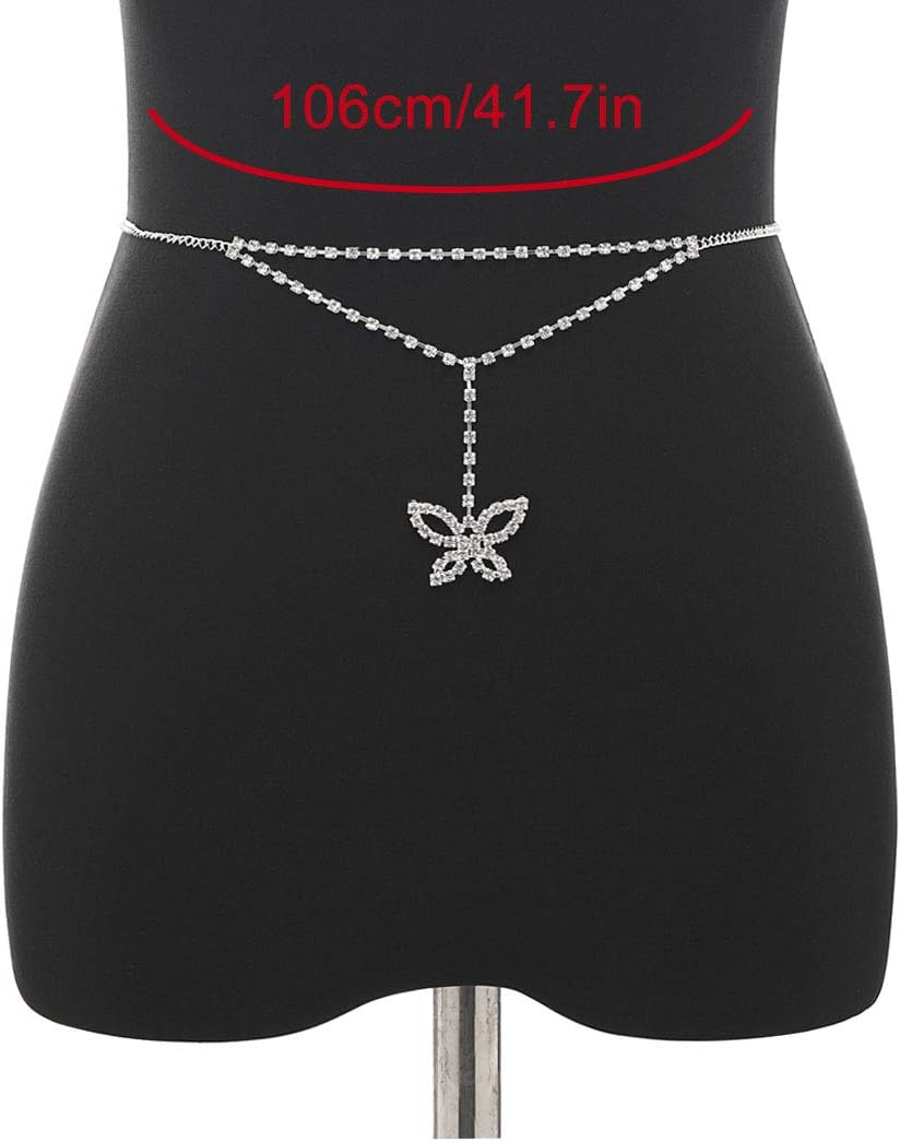 Moderner Silber Kettengürtel mit einzigartigem Design, perfektes Fashion Statement.
