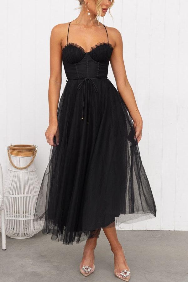 Modisches Abendkleid für Frauen, ärmellos, fließend, ideal für festliche Events.