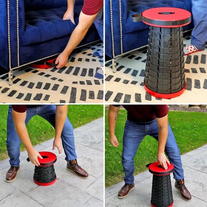 Verstellbarer Anglerhocker CompactGo, perfekt als Gartenhocker oder leichte Sitzgelegenheit beim Fischen.