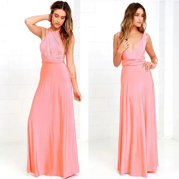 Damen Isla Wickelkleid: vielseitiges, elegantes Freizeit- und Partykleid für Herbst und Sommer.