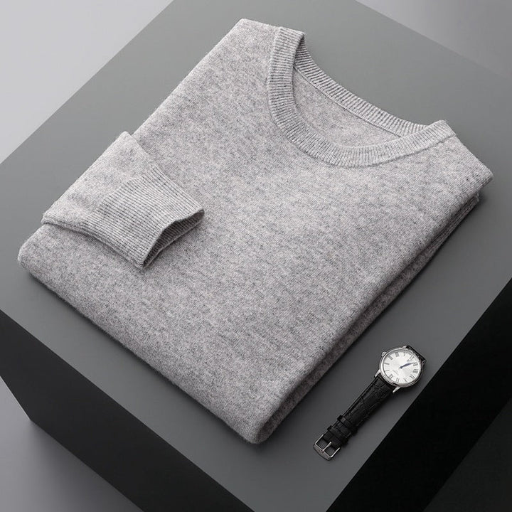 Freizeit Herrenpullover für den Winter, Rundhals, langarm, gemütlich und warm für entspannte Stunden.