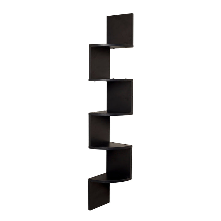 Perfekt passendes Eckregal, modernes Zigzag-Design nutzt jede Ecke optimal für stilvolle & platzsparende Aufbewahrung.