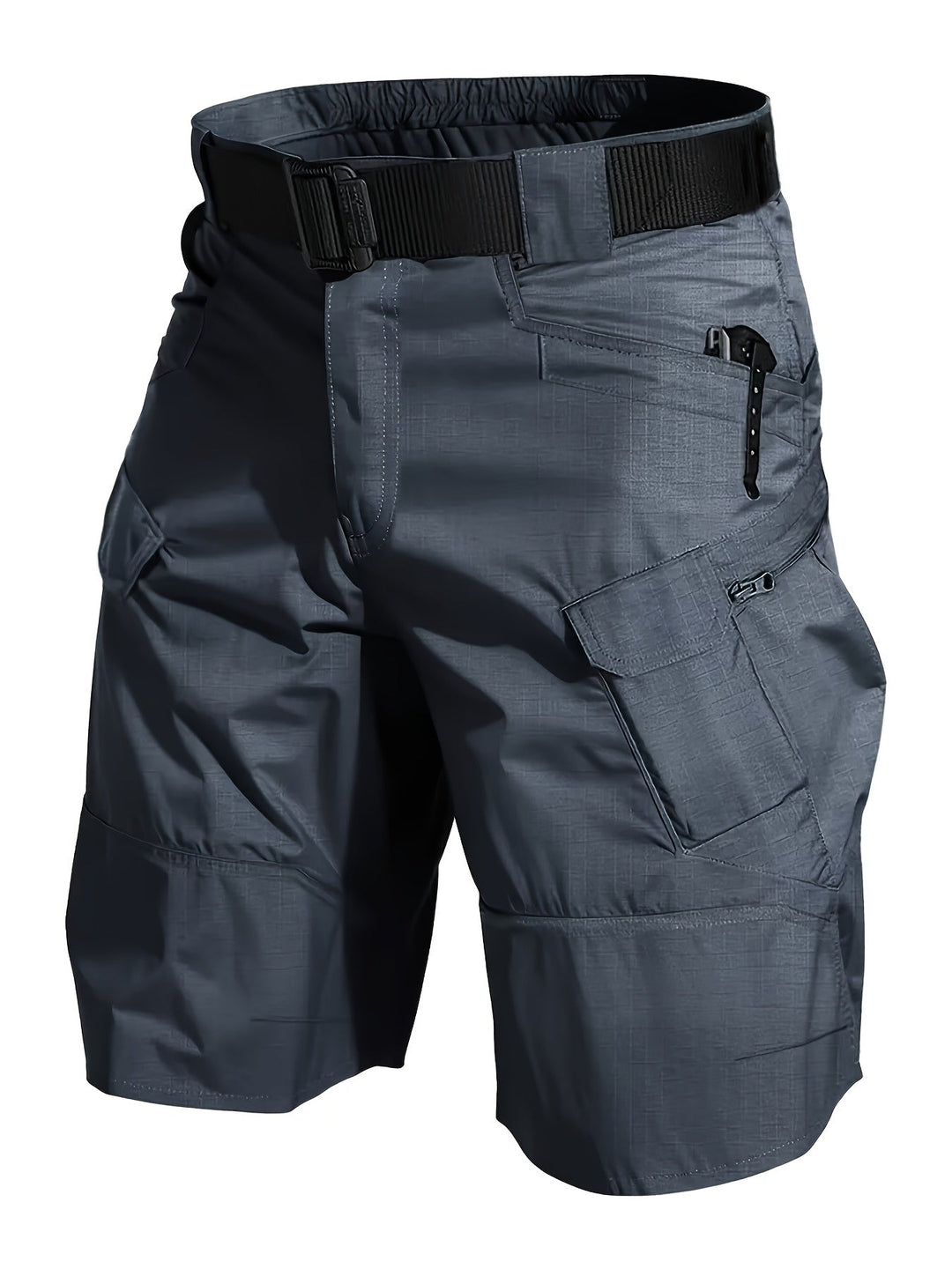 Herren Outdoor Cargo Shorts mit Gürtel, funktional für Wanderungen und Freizeitaktivitäten.