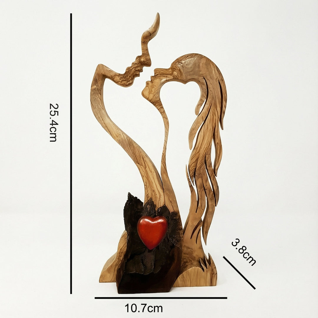 Symbolische abstrakte Paar Skulptur. Perfekte Deko für mehr Harmonie & Stil im modernen Wohnzimmer.