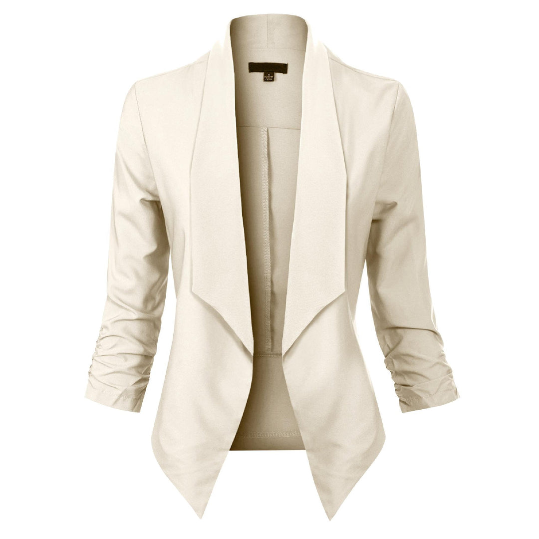 Modisches Must-have: Eleganter offener Damen-Blazer, Langarm, vielseitig kombinierbar.