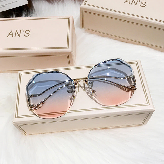Boho-Sonnenbrille für Damen, mit trendigem Ombre-Effekt und umfassendem UV-Schutz. Perfekt für die Frau.