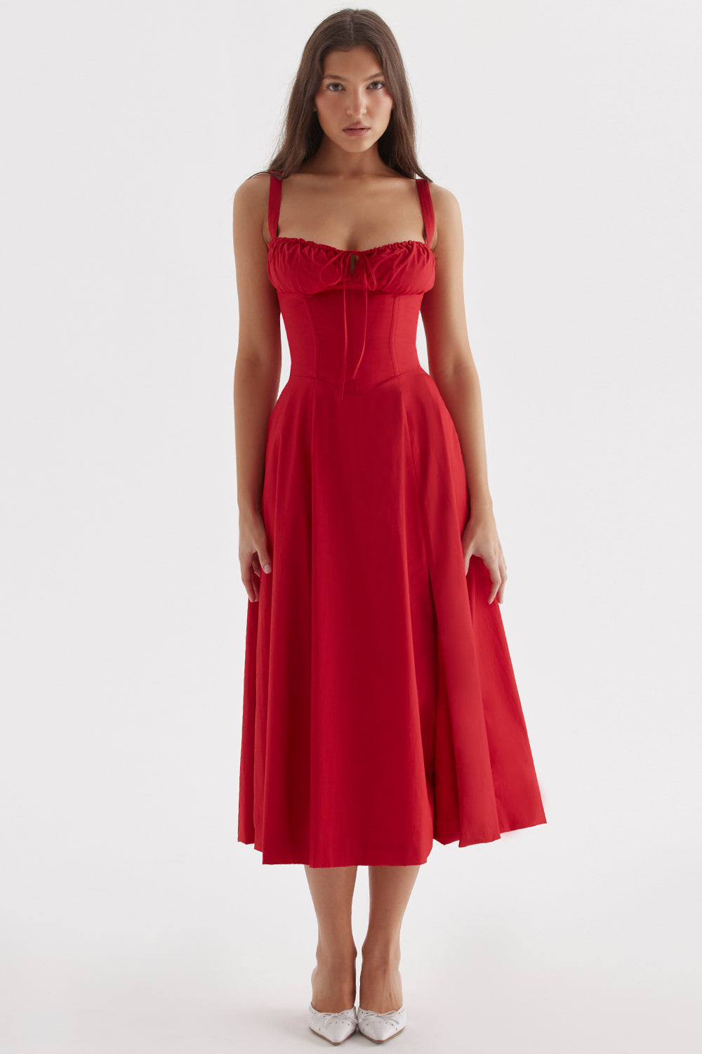 Ansprechendes Damen Bustierkleid mit floralem Design, elegant tailliert. Perfektes Abendkleid & Partykleid. Modisch.