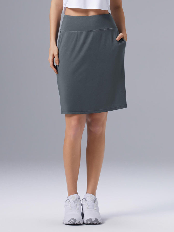 Sommerlicher Damen Skort mit UV-Schutz, integrierten Shorts & hohem Bund für Outdoor-Abenteuer.