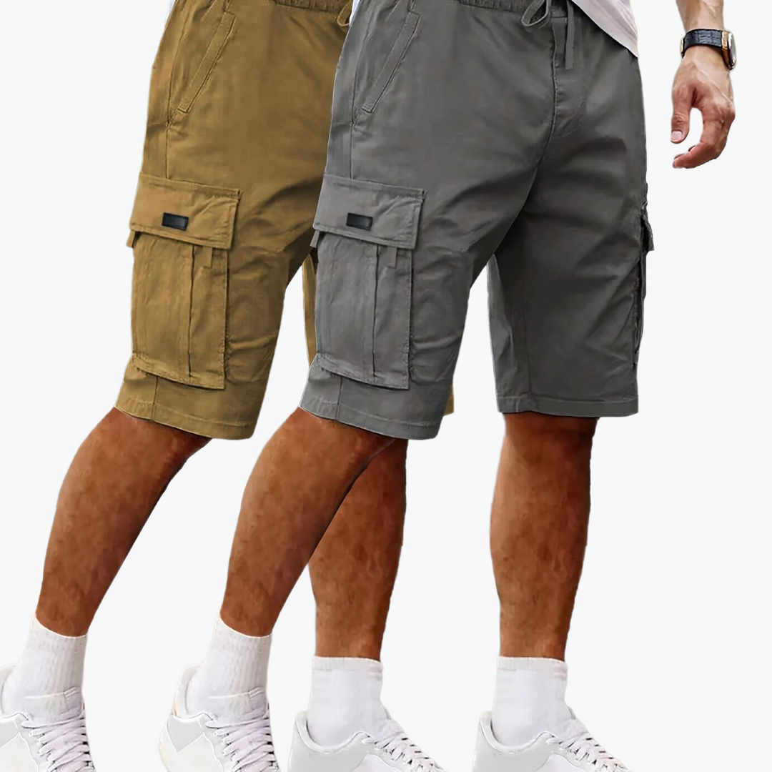 Stylische Herren Cargo Bermudas mit Seitentaschen, perfekt für Freizeit, Outdoor und Sport. [[lstfy-media:15]]