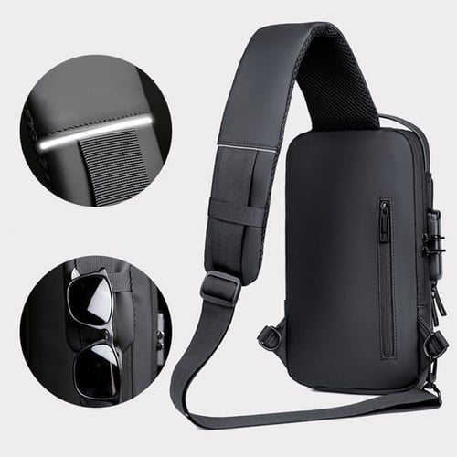 Stylische Crossbody-Tasche für Damen, mit Diebstahlschutz, wasserabweisend und integriertem USB-Port.