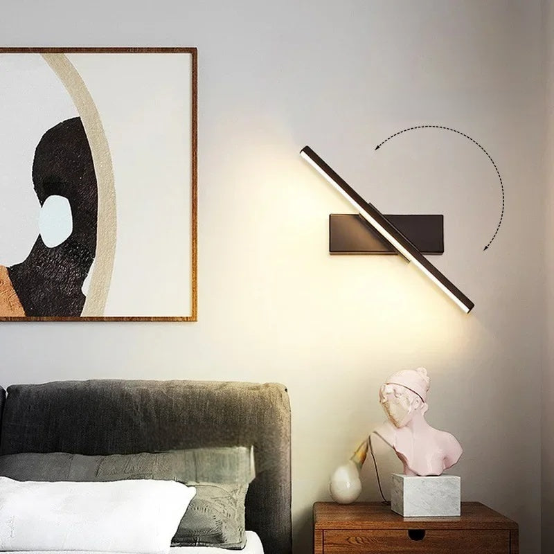 Stilvolle, drehbare LED-Wandleuchte, perfekte Designlampe für moderne Esszimmer oder Flure, funktionale Akzentbeleuchtung.
