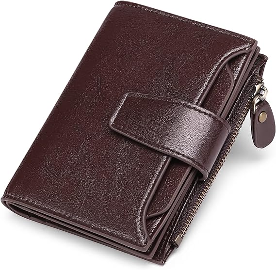 Elegante unisex Geldbörse, kompakt, mit RFID-Schutz für Karten und einem geräumigen Münzfach.