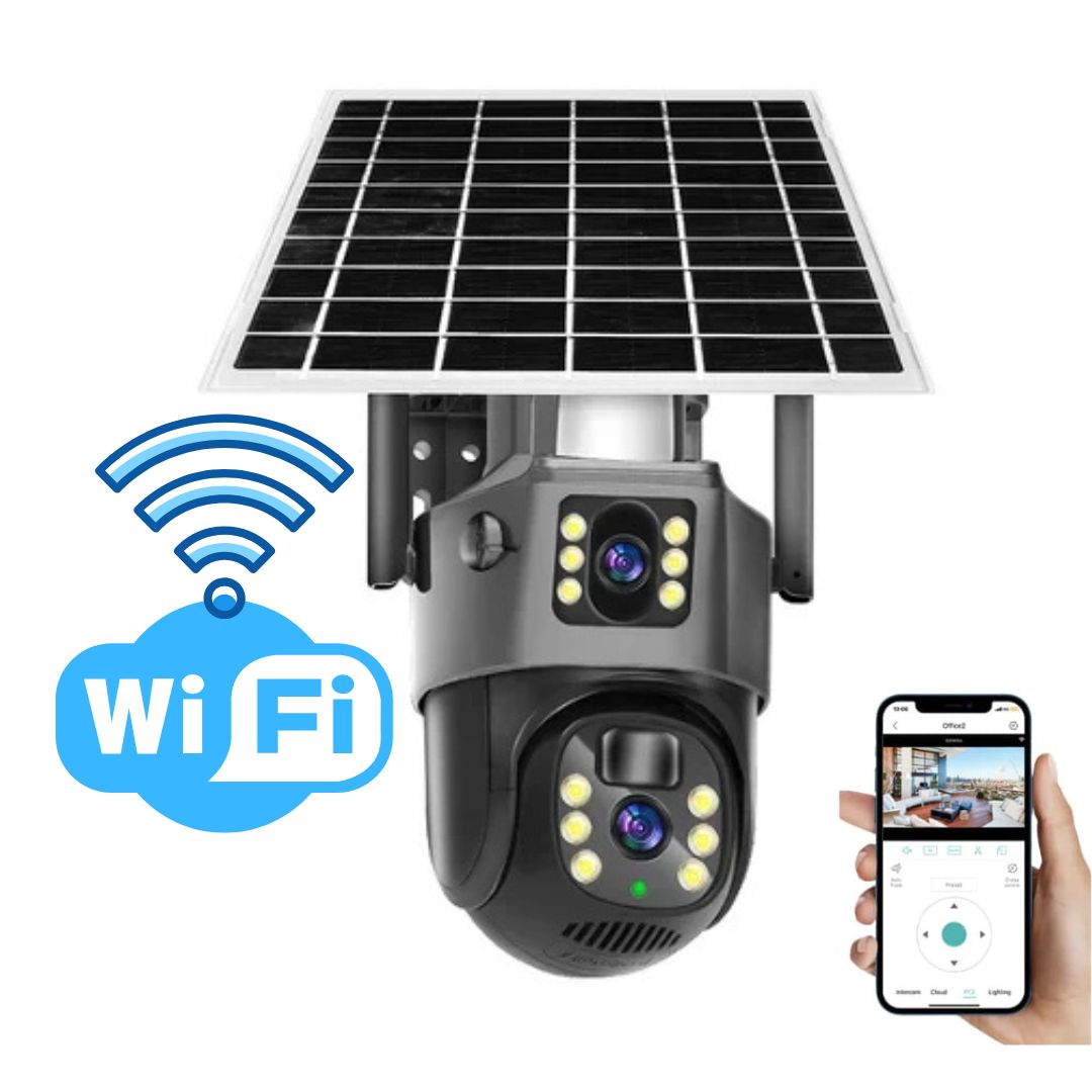 Leistungsstarkes Solarpanel lädt die kabellose 4K Sicherheitskamera für dauerhafte Energieversorgung.