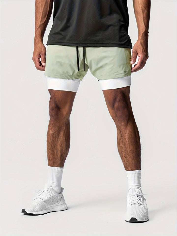 Herren 2-in-1 Performance Laufshorts für maximalen Komfort & Halt. Ideal für Sport & Training.