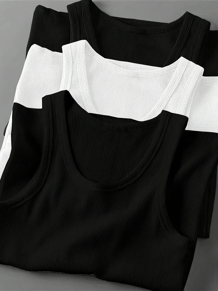 Vielseitiges Herren Ripp-Tanktop Set für den Sommer, ideal für Sport, Gym & Freizeit.