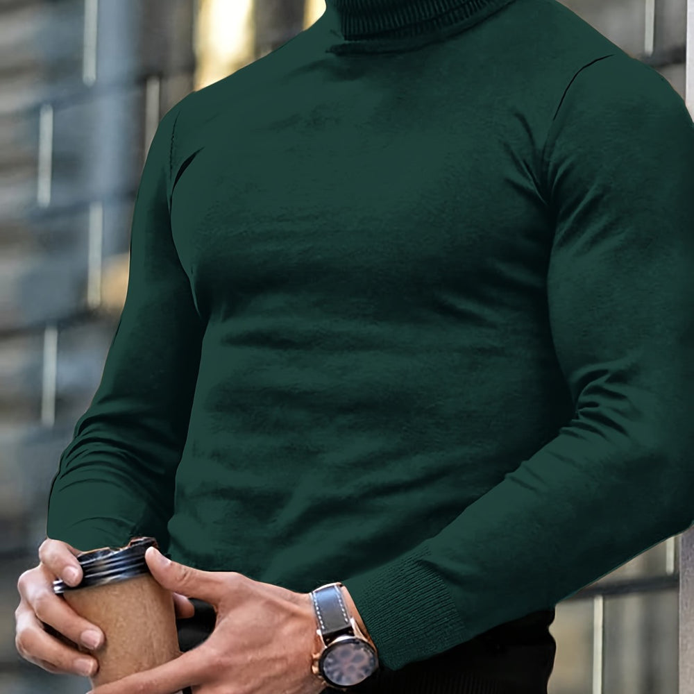 Warmer Herren Rollkragenpullover, Slim Fit, modischer Winterpullover für Komfort und Eleganz.