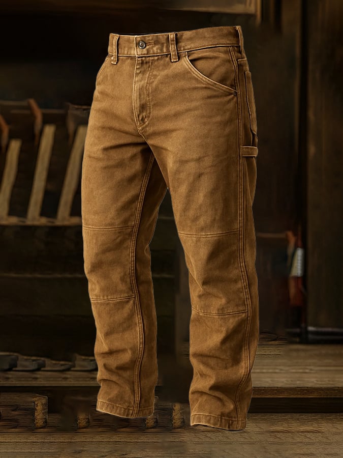 Elegante Herren Freizeithose im Retro Design, Regular Fit, knitterarm und atmungsaktiv für jede Gelegenheit.