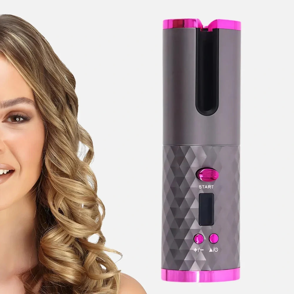 Damen Automatischer Keramik-Lockenstab für perfekte, langanhaltende Locken. Schnelles & einfaches Haarstylinggerät für schöne Frisuren.