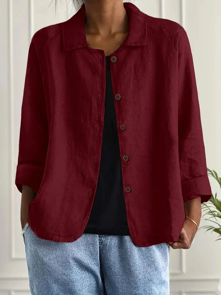 Seitliche Ansicht der stilvollen Damen Freizeitjacke; lockere Passform & modische Oberbekleidung für alle Tage.