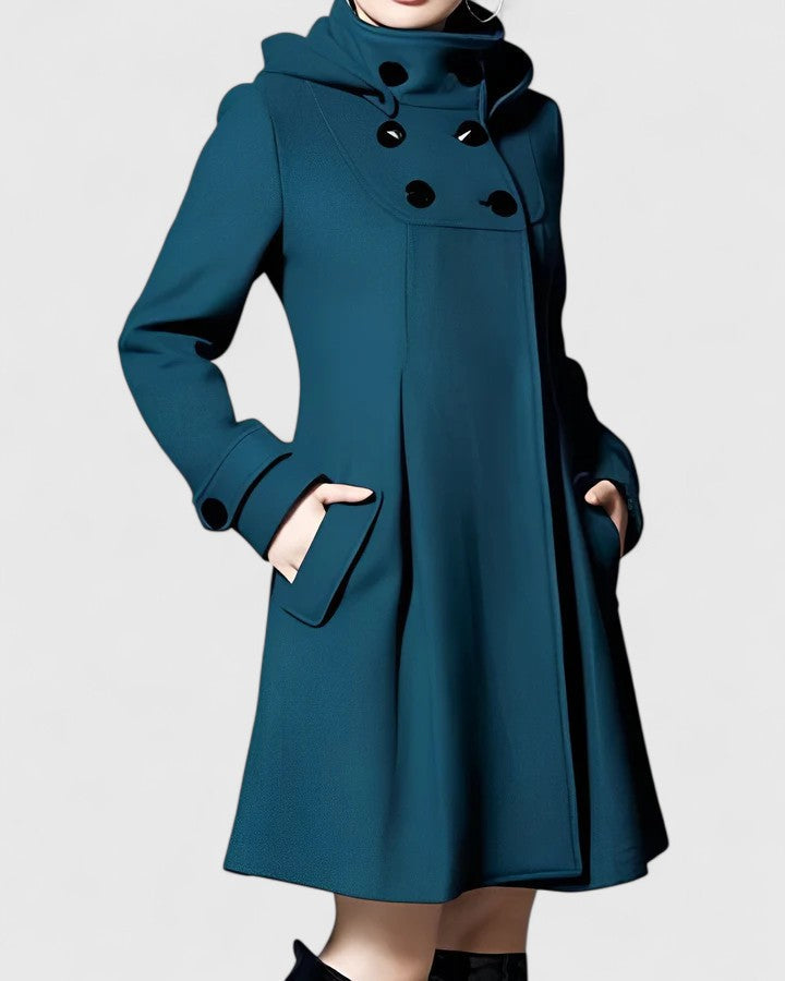 Elegante lange Damen Übergangsjacke für den Herbst, stilvoll und warm, ideal für Business und Freizeit.