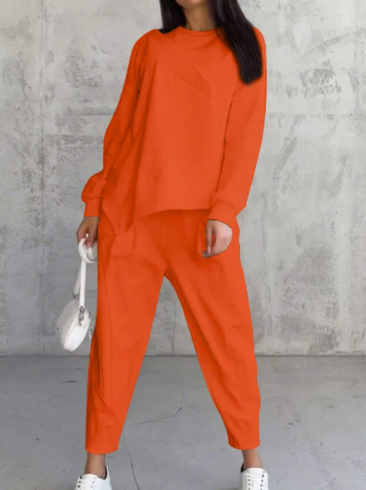 Das Oberteil des gemütlichen Damen Langarmsets. Modisch und bequem für Frauenmode.