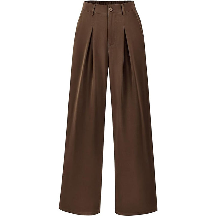 Locker geschnittene Damenhose mit weitem Bein. Hochtailliert für eine schmeichelhafte Passform.