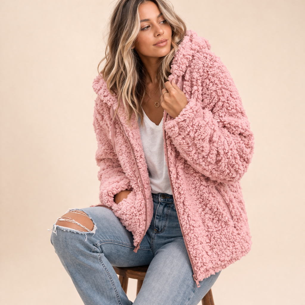 Kuschelige Oversized Damenjacke für Herbst, warm & stilvoll, ideal für Übergangszeit.