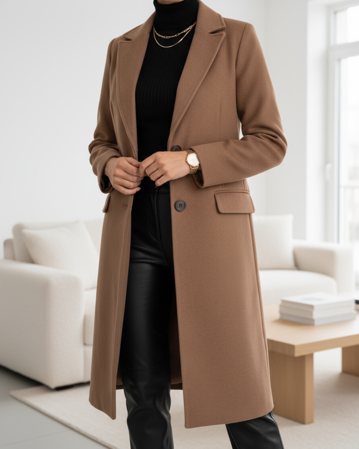 Trendige bequeme Übergangsjacke für Damen im Longline-Schnitt, ideal für kühle Herbsttage.