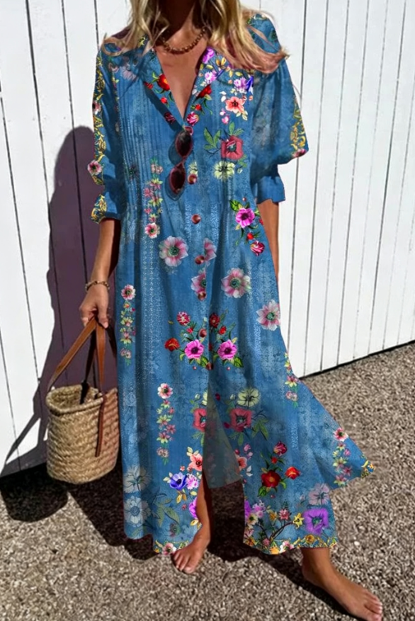 Damen Midikleid mit Blumenmuster, elegant & vielseitig. Dein neues Lieblingskleid.