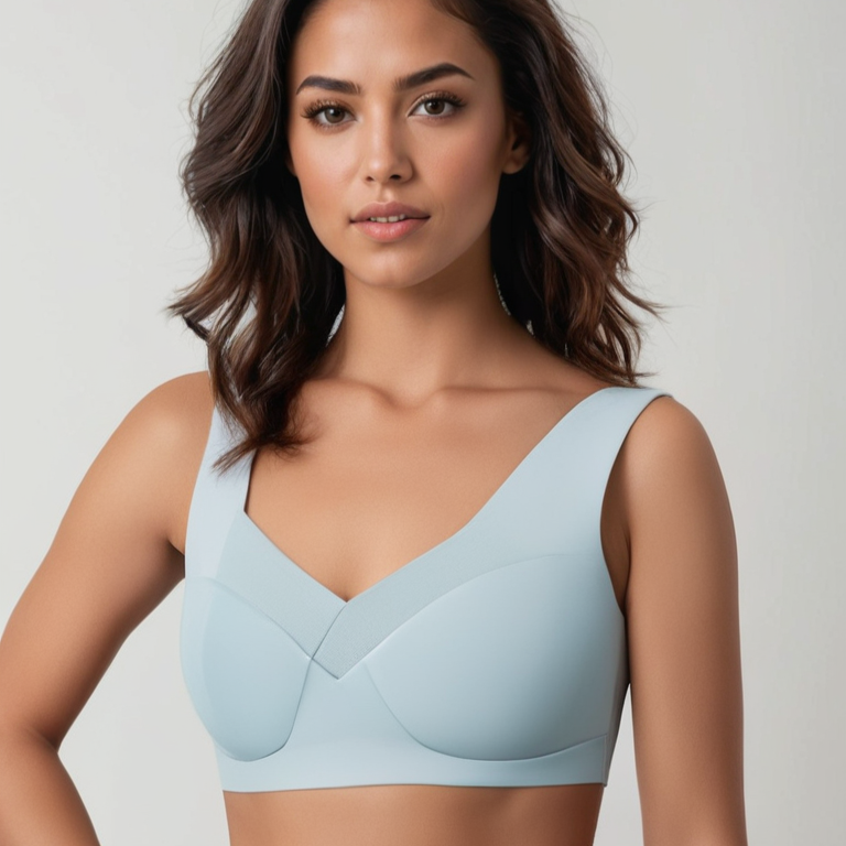 Rückenansicht des nahtlosen Damen Push-Up BHs. Bietet optimalen Halt und ist atmungsaktiv.