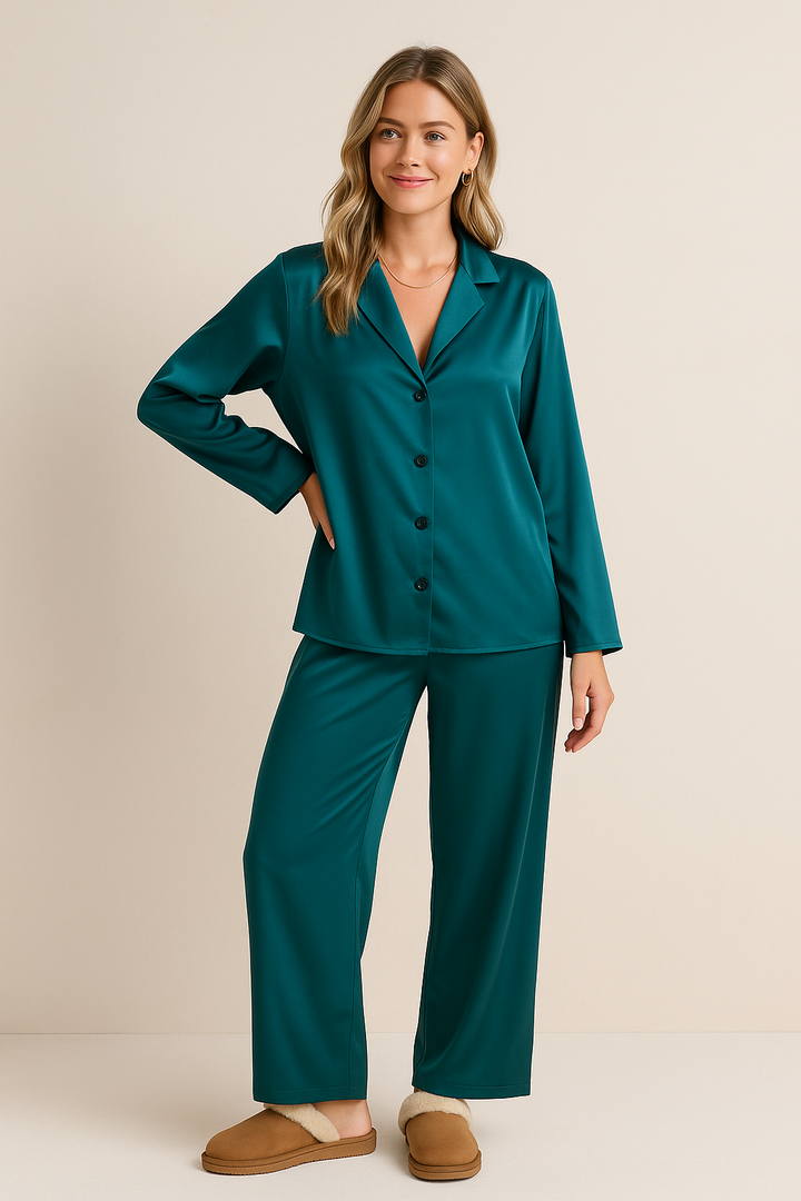 Damen Pyjama Set, luxuriös & stilvoll, weich für komfortable Nächte.