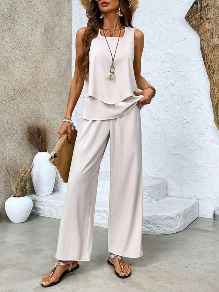 Vielseitiges Damen Tweed Set für Damen, ideal für Sommer. Stilvoller Zweiteiler, komfortabel für Freizeit.