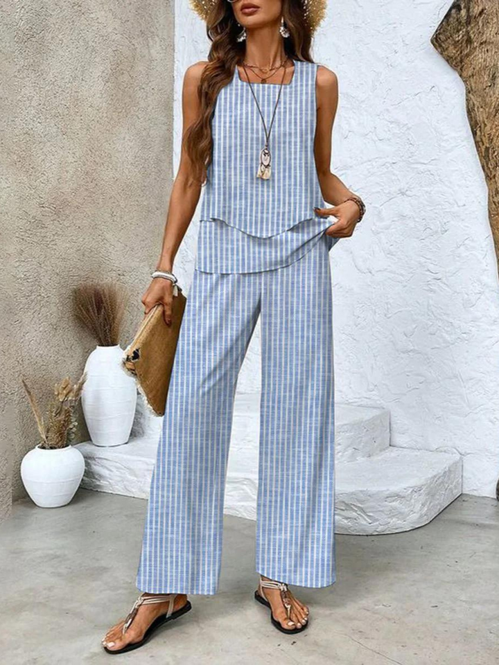Komplettes Damen Tweed Set, stilvolles Sommer-Outfit. Eleganter Zweiteiler für Damen, perfekt für Komfort & Stil.