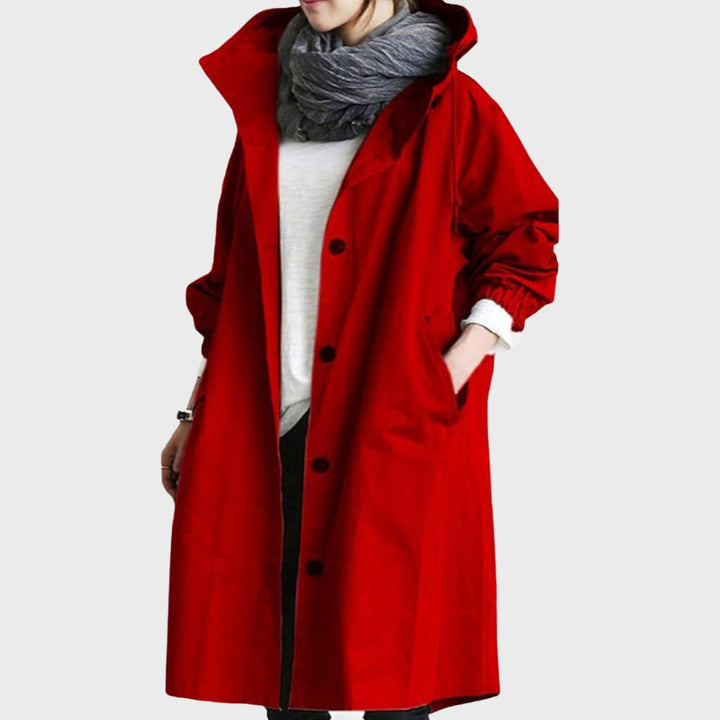 Damen-Regenjacke, leicht und packbar, ideal für Reisen und unbeständiges Herbstwetter.