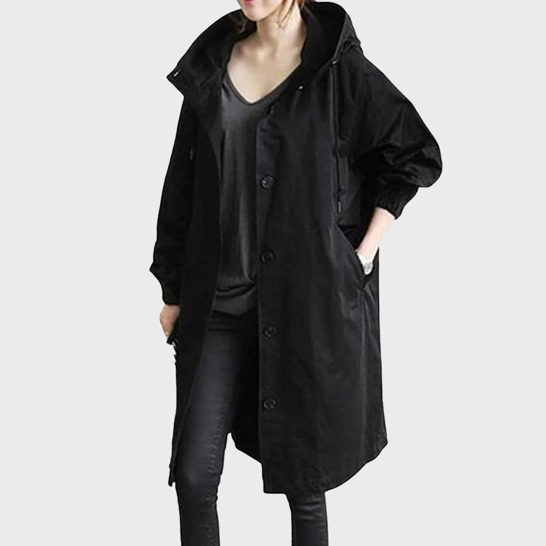 Elegante Outdoorjacke für Frauen, wasserdicht und atmungsaktiv, ideal für Herbstwetter.