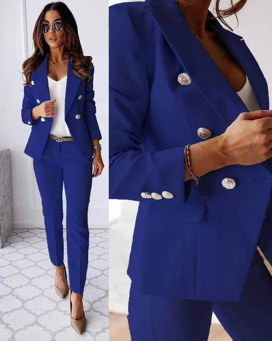 Damen Anzug Set elegant für Business & Büro im Herbst. Stilvoller Zweiteiler für Frauen, ideal für festliche Anlässe.