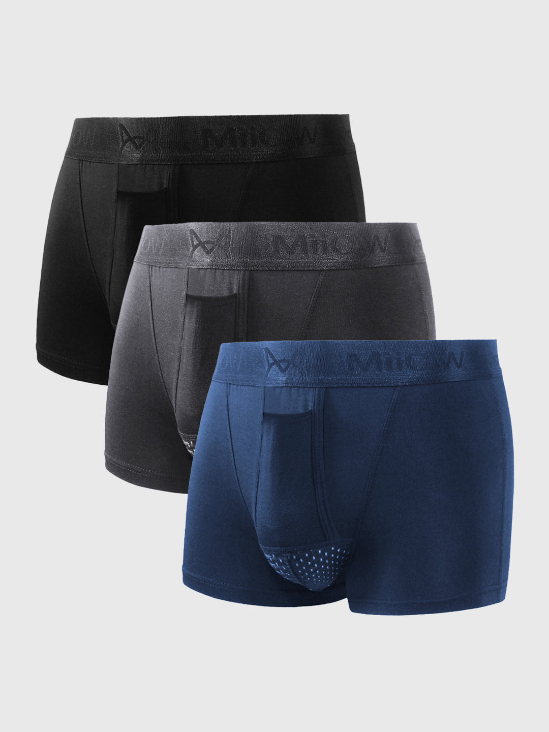 Herren-Boxershorts 3er-Pack für ultimativen Komfort und ganztägige Frische. Atmungsaktive Unterwäsche.