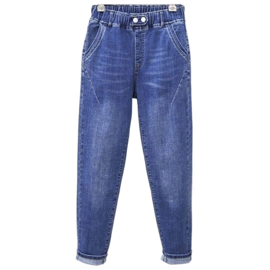 Damen Baggy Jeans Übergröße, hochtailliert, bequem. Perfekt für lässigen Streetstyle und Alltagskleidung.