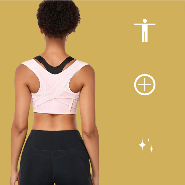 Unsichtbarer Damen Haltungskorrektor, unauffällige Rückenbandage für eine gesunde und aufrechte Körperhaltung.