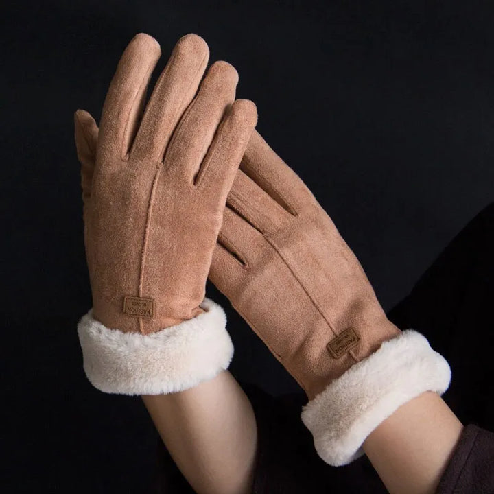 Stylische Damenhandschuhe, extra warm gefüttert & mit Touchscreen-Funktion für Outdoor.