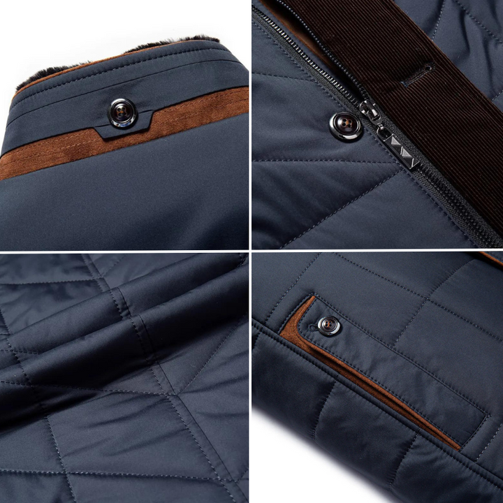 Gesteppte Herren Winterjacke für optimalen Kälteschutz. Stylische Freizeit- und Outdoorjacke.