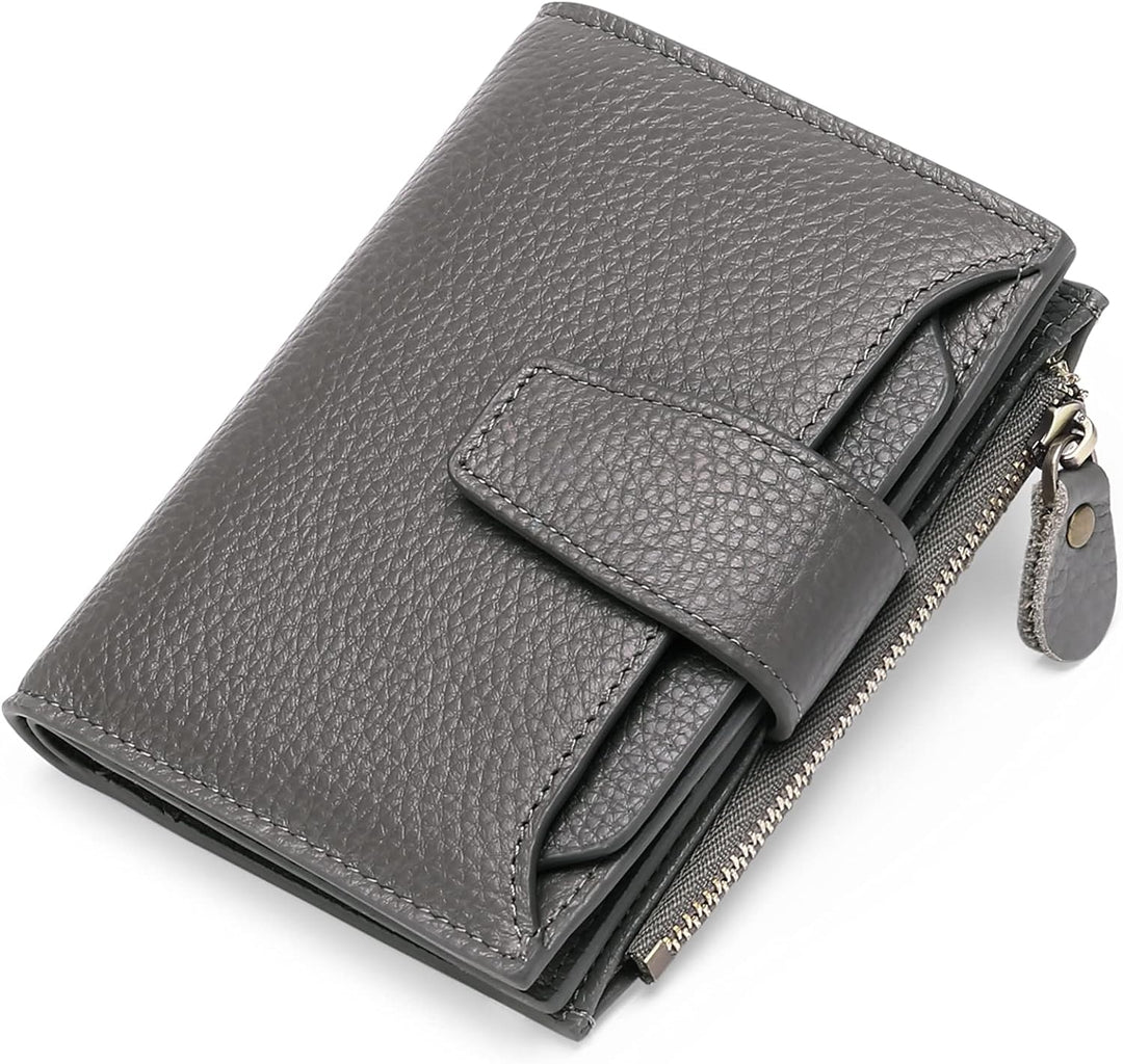 Schlichte kurze Geldbörse, unisex, mit RFID-Schutz, gut organisiert für Karten und Bargeld.
