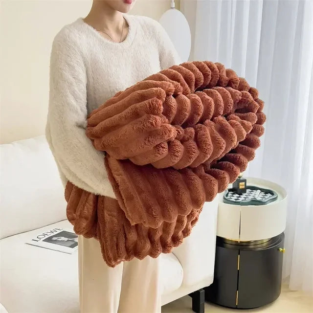 Vielseitige Wohndecke: Superweiche Plüschdecke für jedes Zuhause. Bietet Wärme, Komfort und gemütliche Atmosphäre.