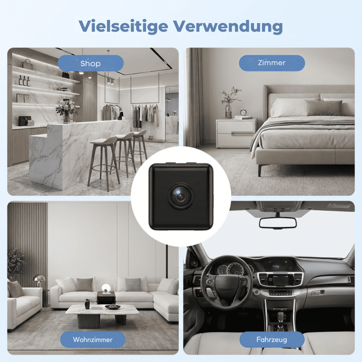 Kompakte WLAN-Spionagekamera 1080P für smarte Hausüberwachung und erhöhte Sicherheit.