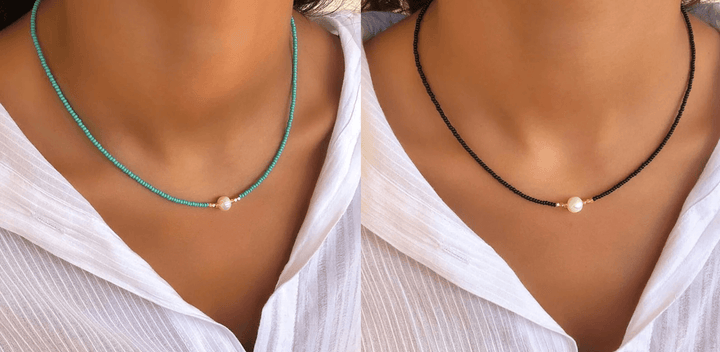 Schimmernde Süßwasserperlenkette, ideal als Geschenk für Damen, die zeitlosen Schmuck schätzen.