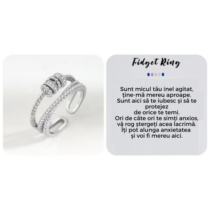 Nahaufnahme des Zirkonium Zappelrings; ein effektiver Angstlöser & stilvoller Modeschmuck.