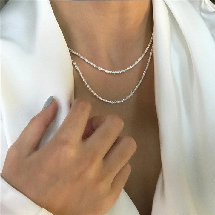 Funkelndes Damen Sternenlicht Halsketten Set, elegantes Schmuck-Set für Frauen.