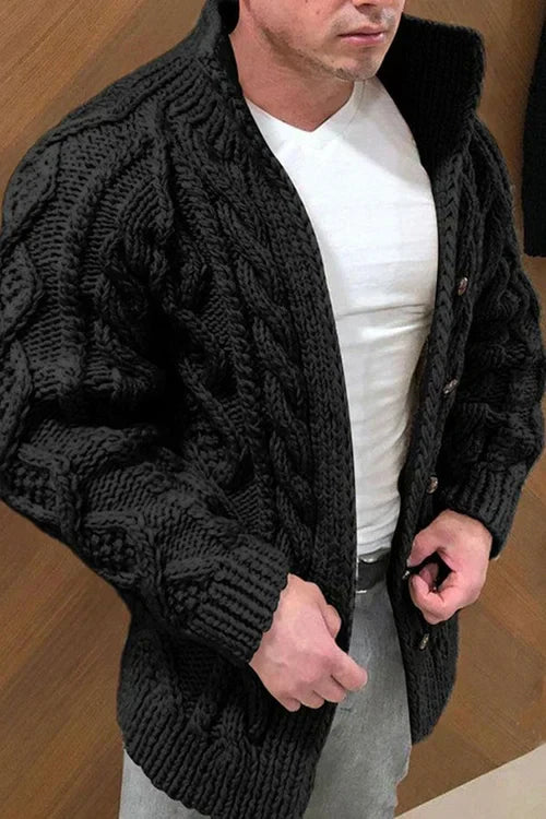 Klassische Herren-Strickjacke, eleganter Cardigan für vielseitige Herrenmode. Perfekt für Freizeit & Business Casual.